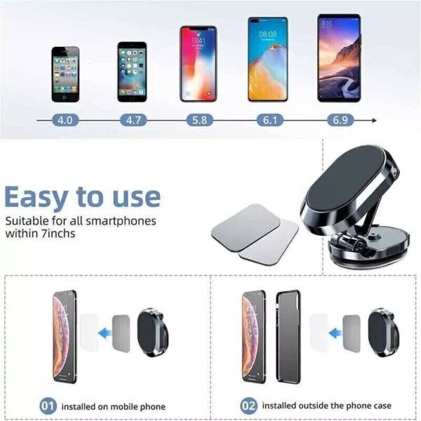 Magnetic Phone Holder For Car Dashboard Mount - Image 9