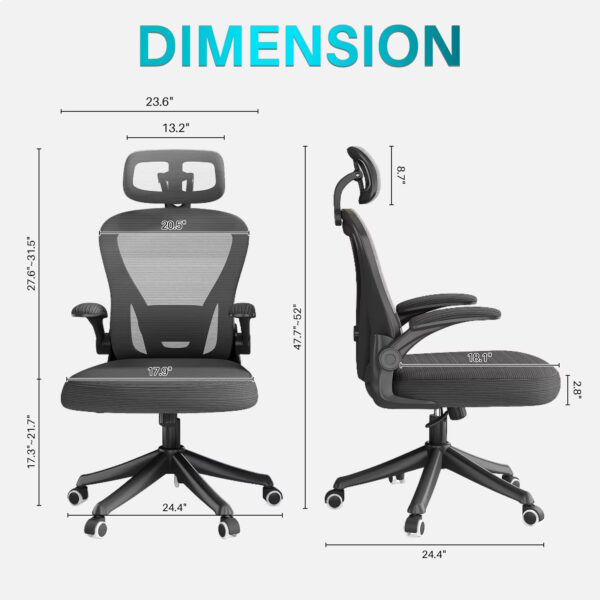 Ergonomic Swivel Office Chair with Lumbar Support - Image 7