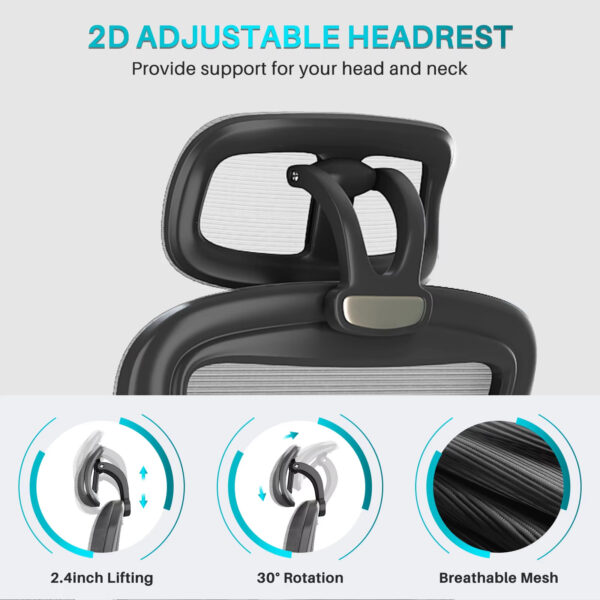 Ergonomic Swivel Office Chair with Lumbar Support - Image 9