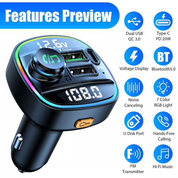 Car FM wireless transmitter
