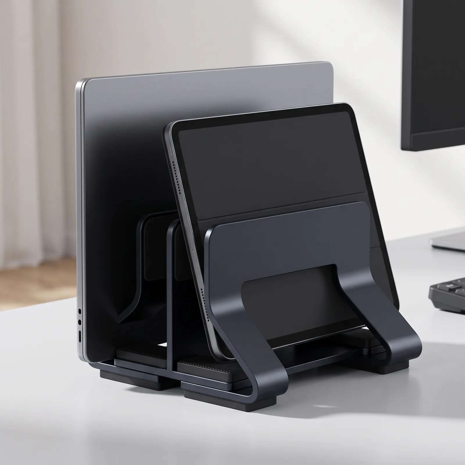 Adjustable Aluminum Vertical Laptop Stand - Image 7