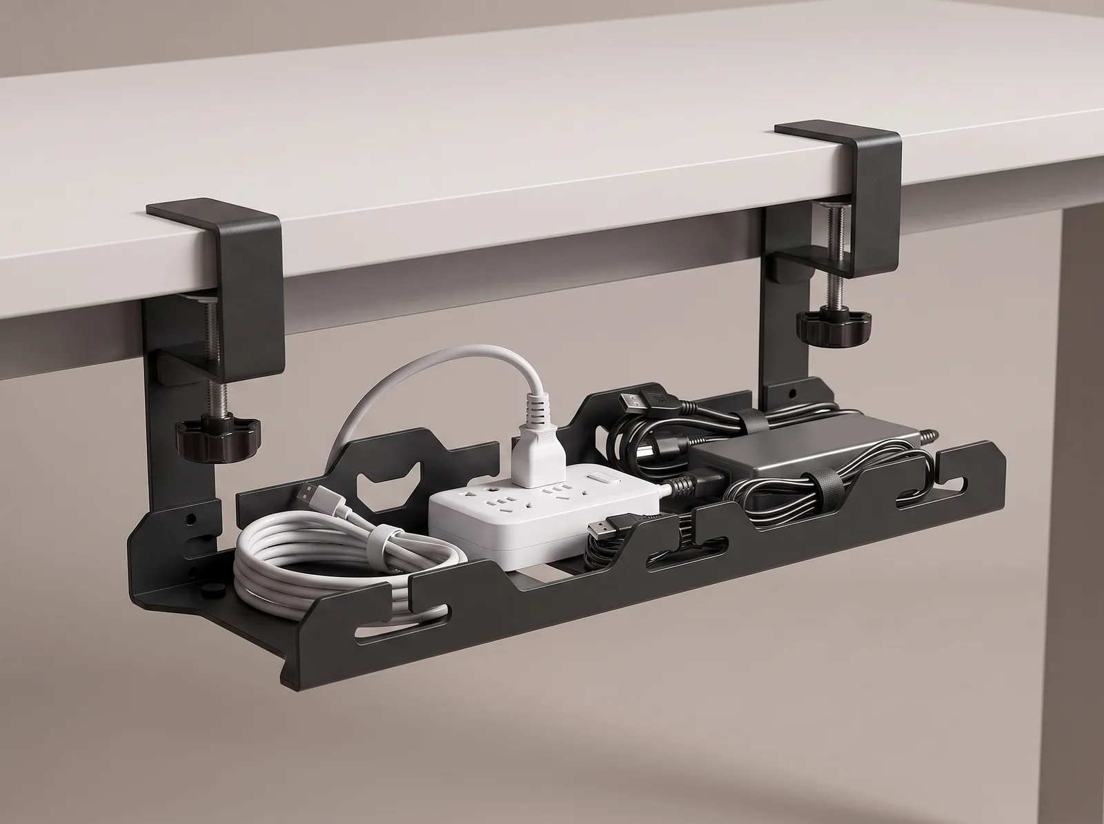 Under-Desk Cable Management Tray & Wire Rack - Image 2