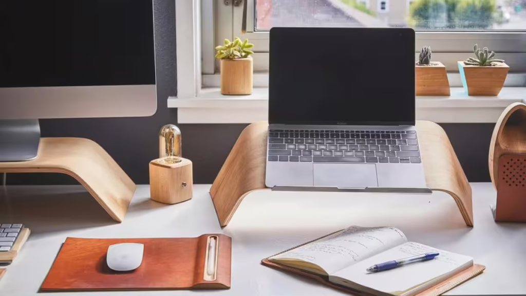Clean minimalist desk setup after regular maintenance.