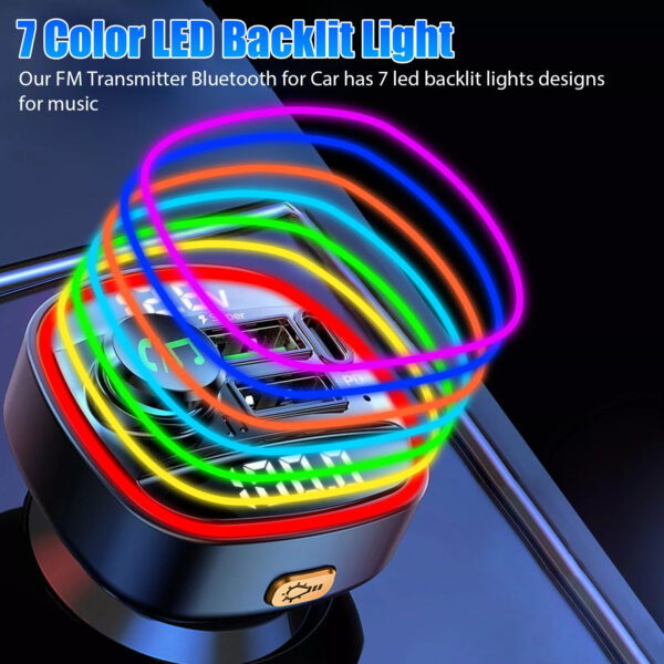 Bluetooth Car Wireless FM Transmitter with Charger - Image 6