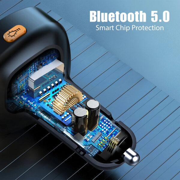 Bluetooth Car Wireless FM Transmitter with Charger - Image 9