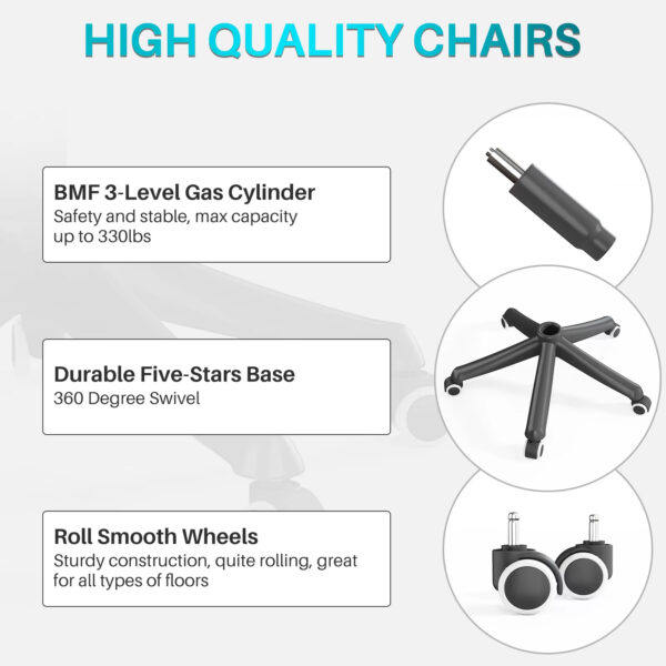 Ergonomic Swivel Office Chair with Lumbar Support - Image 5