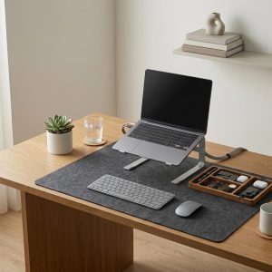 TidySetup Minimal Desk Setup Starter Kit - All-in-one workspace organization system for home office productivity.