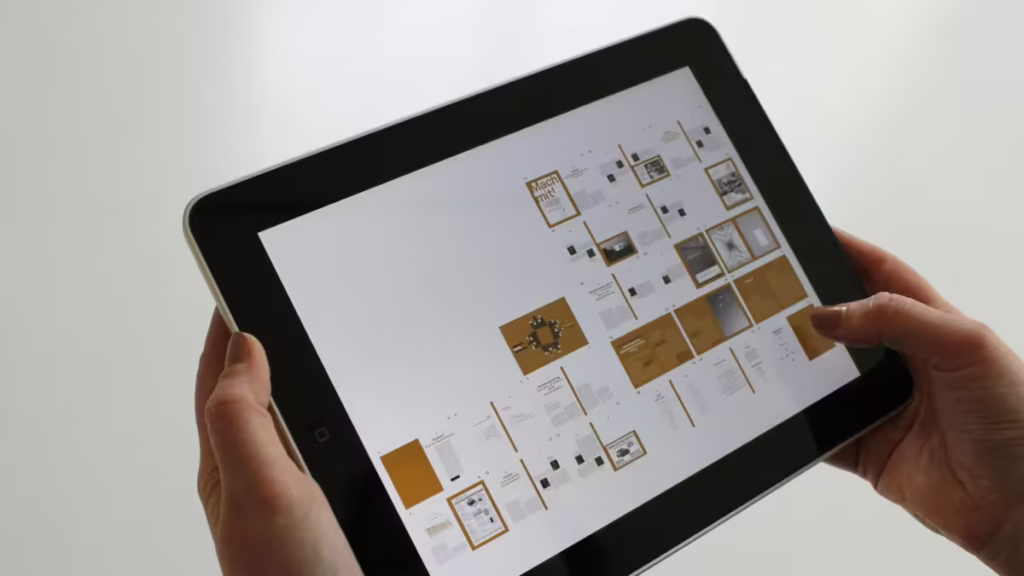 AI-driven document management system on a tablet for 2026 paperless workflows.