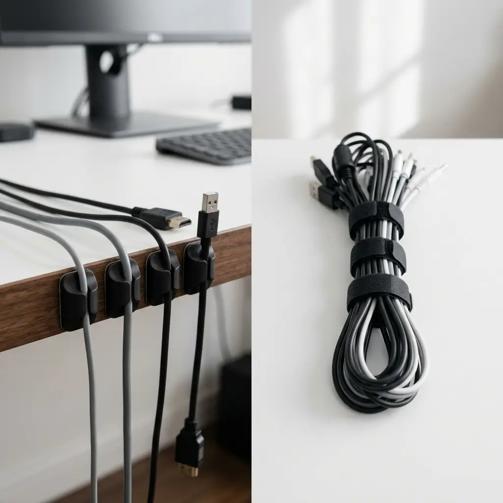 Cable Clips vs Cable Ties: The Best Way to Manage Your Desk Cables - Hero setup