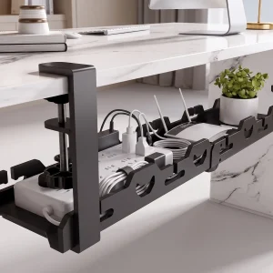 Under-Desk Cable Management Tray & Wire Rack