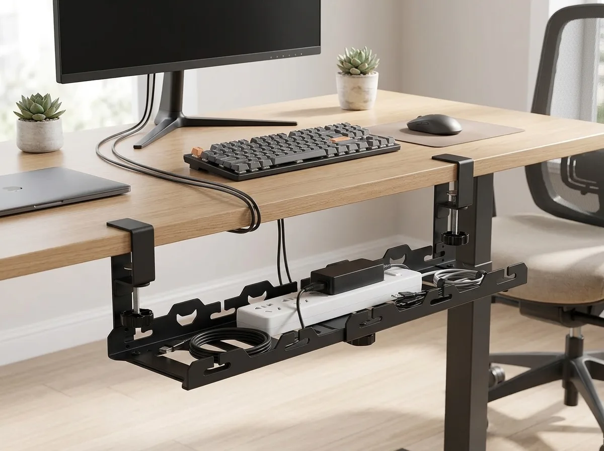 Under-Desk Cable Management Tray & Wire Rack - Image 3