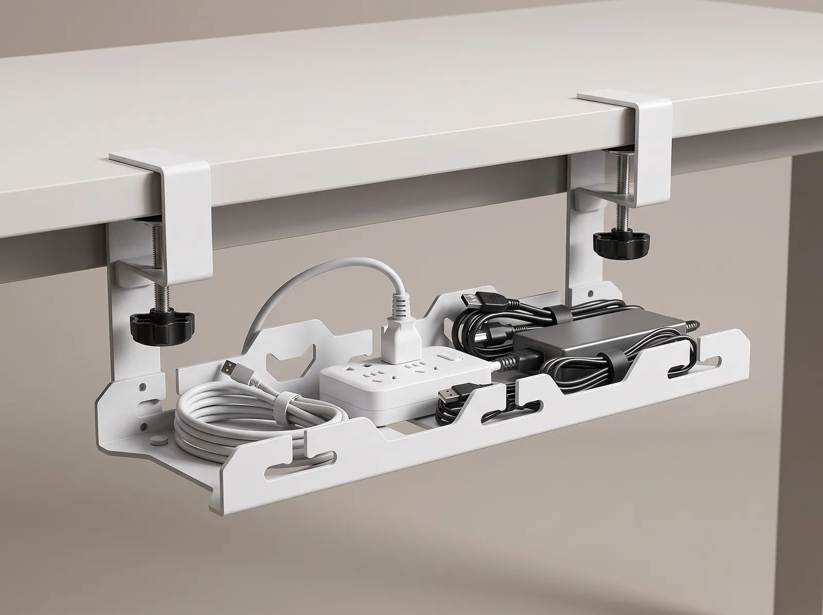 Under-Desk Cable Management Tray & Wire Rack - Image 4