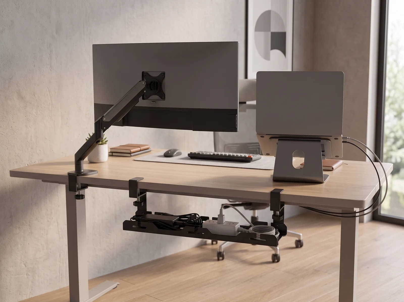 Under-Desk Cable Management Tray & Wire Rack - Image 6